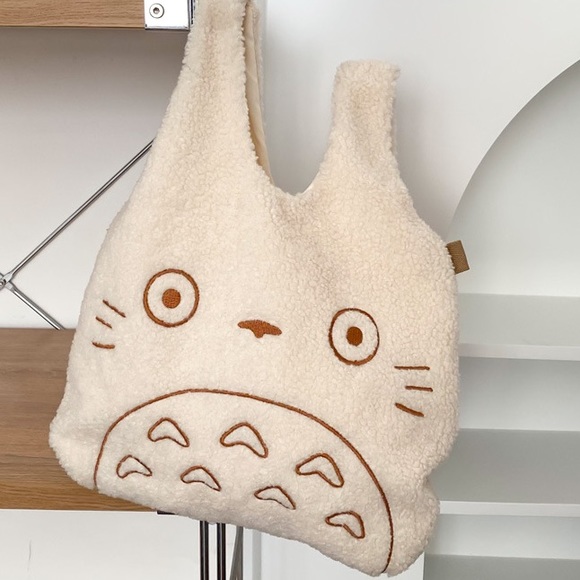 My Neighbor Totoro Sherpa Fluffy Tote Bag - Picture 2 of 10